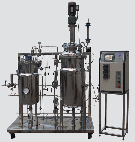 AQJ50/100L氣升式攪拌/機(jī)械攪拌不銹鋼發(fā)酵罐